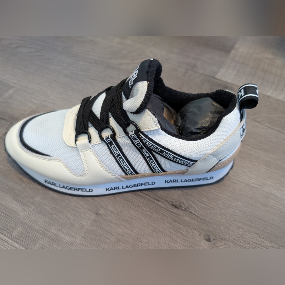 Karl Lagerfeld White and Black Sneakers